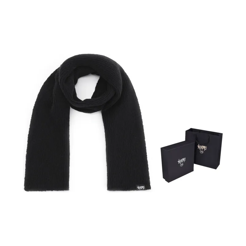 KENMO Knit Scarves Unisex Black/Khaki/Green-17