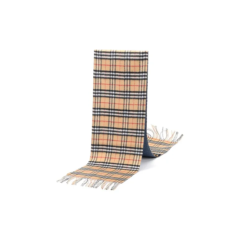 Burberry VINTAGE Knit Scarves Men Stone Blue Plaid-5