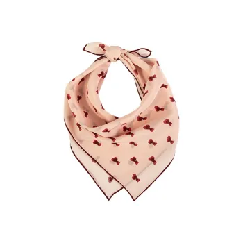 LOST PATTERN 100% Mulberry Silk Small Scarf Women's Pink