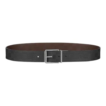 LOUIS VUITTON DAMIER Belt Unisex Agate Black Width 4cm