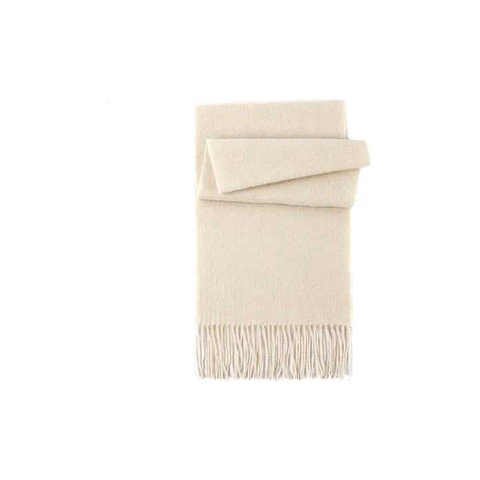 LENGKEORL Wool Knit Scarves Unisex Red-5