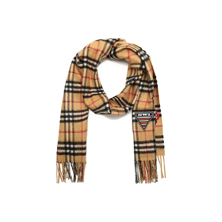Burberry Badge Vintage Checked Fringed Scarf-4