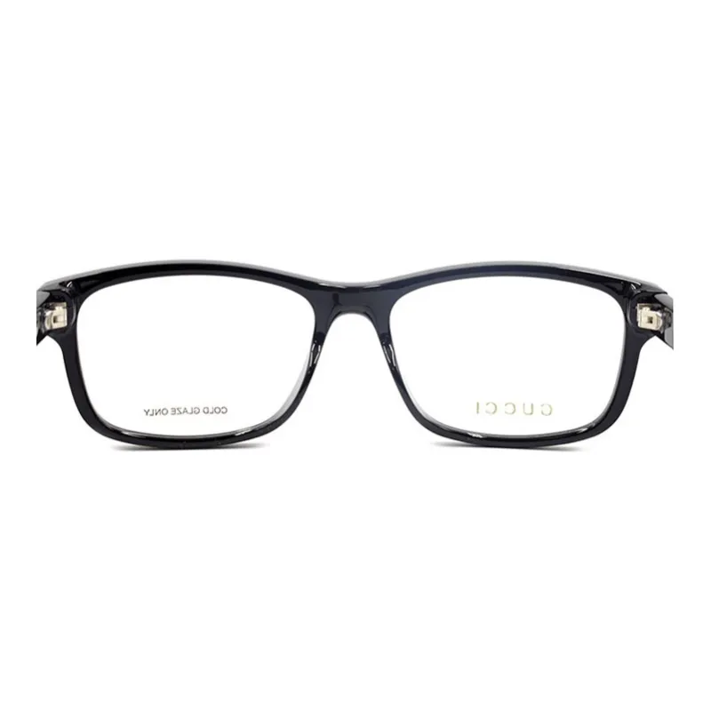 GUCCI Plate Frame Square Eyeglass Frames Men's Black-2