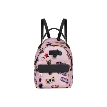 Furla Favola Nylon Leather Backpack Mini Women's Pink