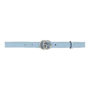 GUCCI Thin Belt Double G Buckle .8 Width