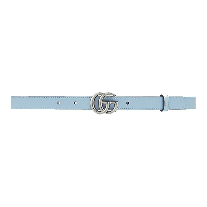 GUCCI Thin Belt Double G Buckle .8 Width-0