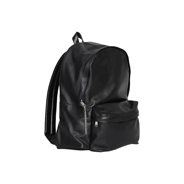 CELINE Cow Leather Backpack Medium Size Men's Black-1