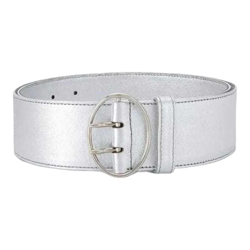 PRADA Leather Belts Unisex Silver-0