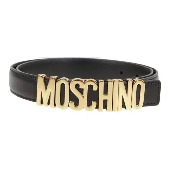 MOSCHINO Logo Lettering Buckle Belt