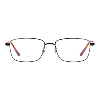 GUCCI Metal Square Eyeglass Frames Unisex
