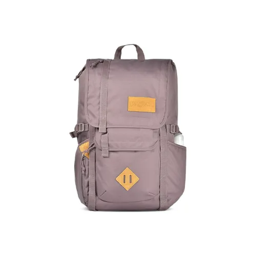 JanSport Polyester Sports Bag Hiking Bag Backpack Unisex Gray Pink