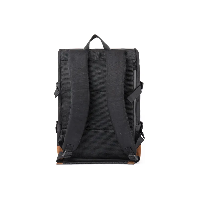 COMBACK Polyamide Laptop Bag Backpack Tubas Unisex Black/Earth Yellow-2