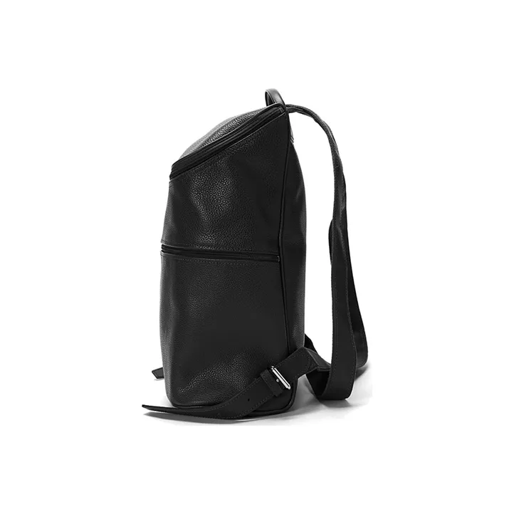 LONGCHAMP Le Foulonné Cow Leather Backpack Medium Size Men's Black-2