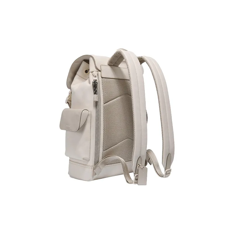 COACH Rivington Leather Travel Bag Backpack Tubas Men's White-1