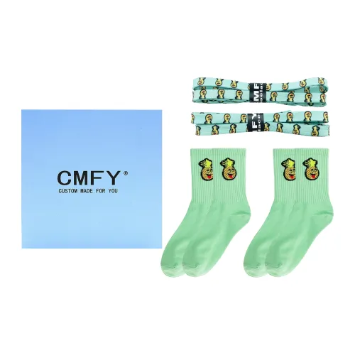 CMFY Shoelaces Unisex Tiffany Green Pineapple Shoelaces Socks Sets