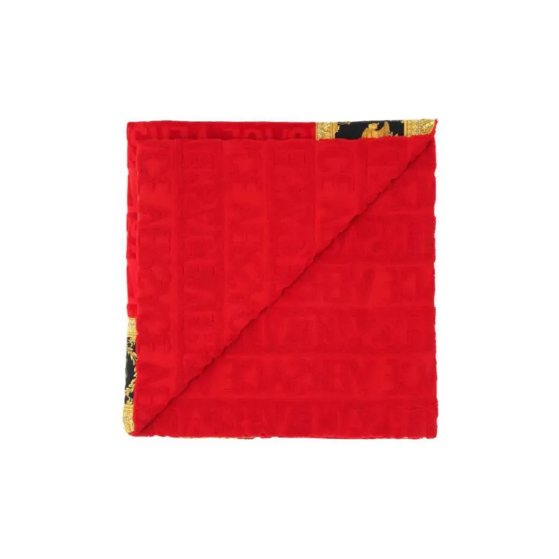 VERSACE Baroque Trim Beach Towel-1