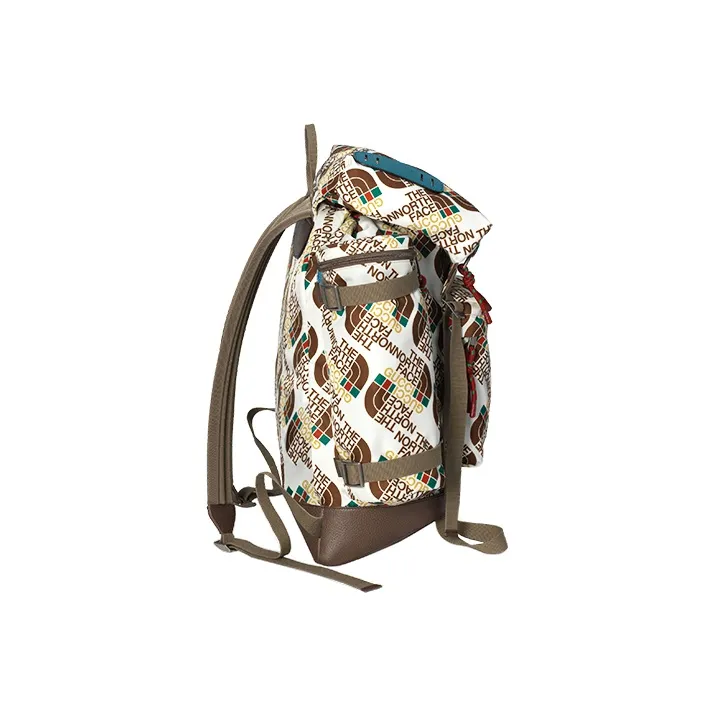 GUCCI The North Face Collaboration Nylon With Leather Double Pocket Backpack Unisex White-13