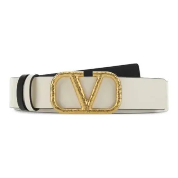 Valentino Leather Belts Unisex White