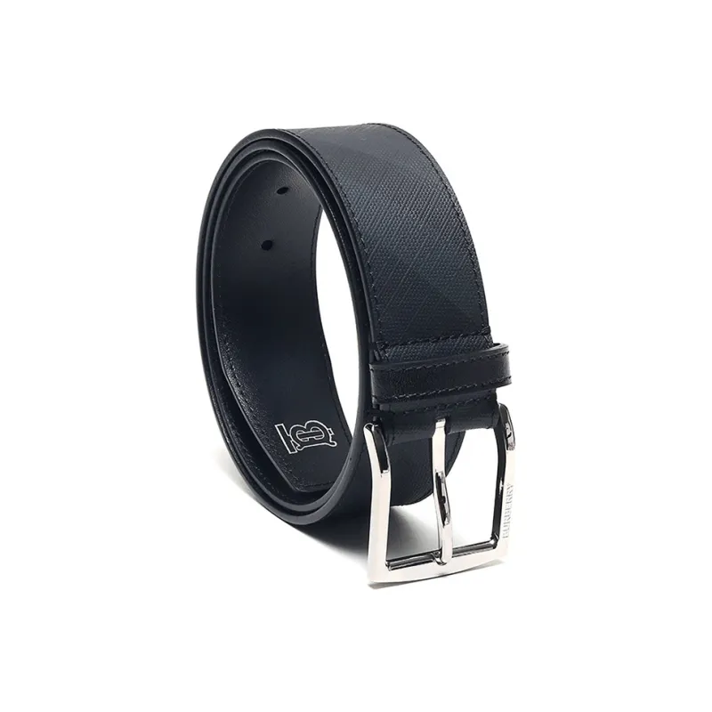 Burberry London Check And Leather Belt 1.6 Width-2