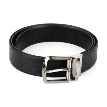 EMPORIO ARMANI Logo Embossed Buckle Fastened Belt