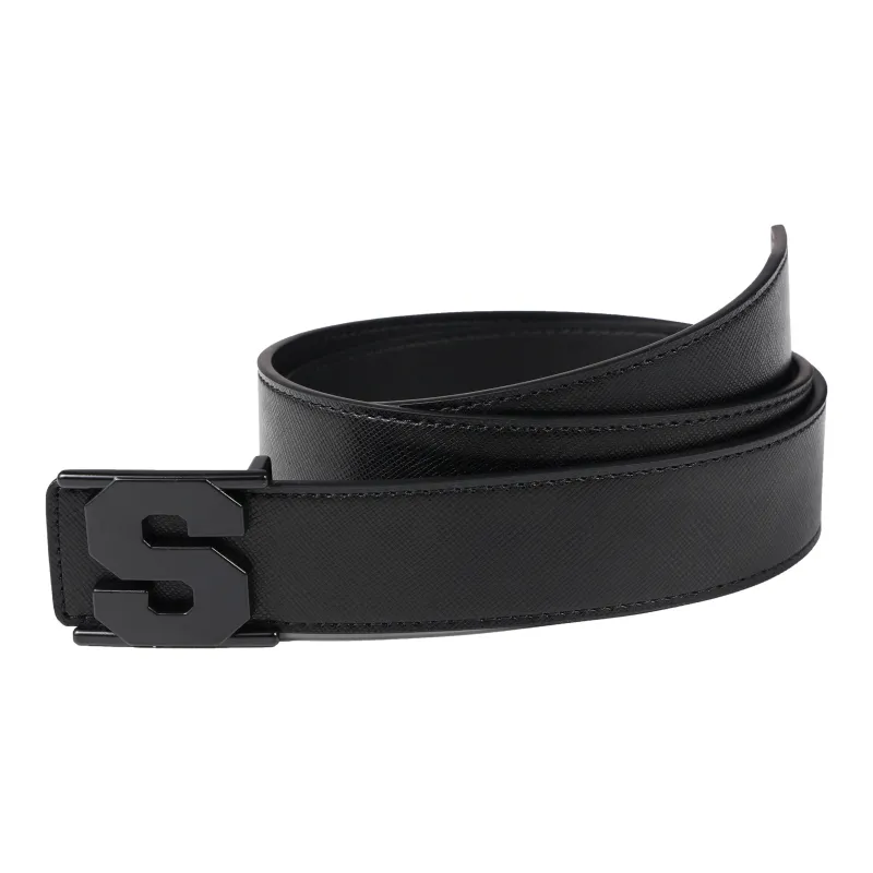 ICONS Lab S Letter Plate Buckle Belt-Versatile Minimalist Style Leather Belts Unisex-3