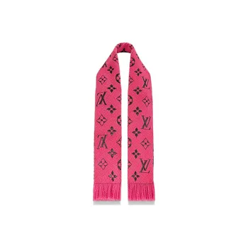 LOUIS VUITTON Knit Scarves Unisex Pop Red