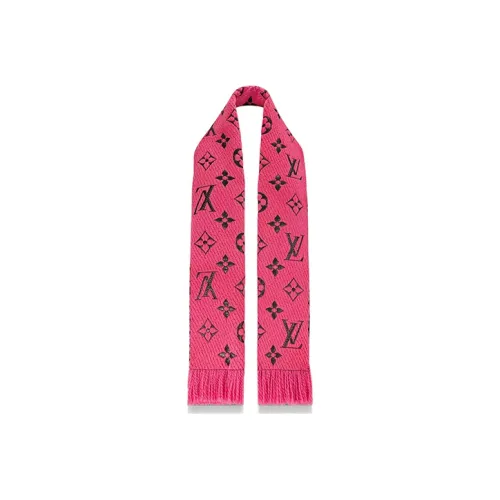 LOUIS VUITTON Knit Scarves Unisex Pop Red