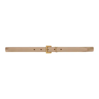 SAINT LAURENT Cassandre Thin Belt With Square Buckle In Box SAINT LAURENT Leather