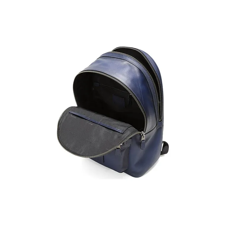 COACH Academy Leather Backpack Large Size Men's Dark Blue-5