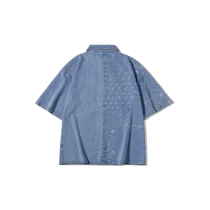 ROCAWEAR Shirts Unisex Vintage Denim Blue-1