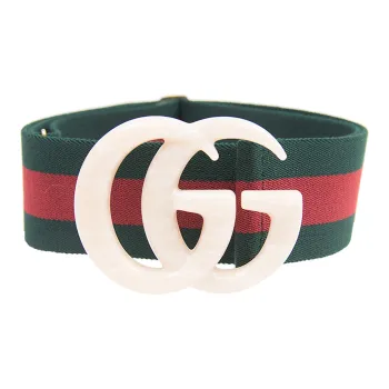 GUCCI Fabric Leather Belts Women's 5.5cm