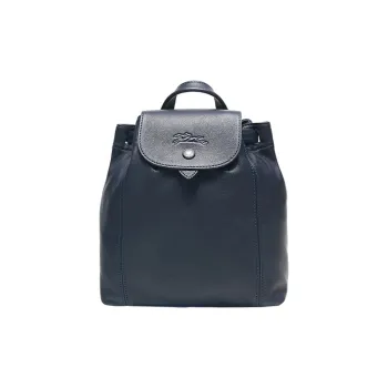 LONGCHAMP Le Pliage Cuir Sheepskin Backpack Mini Women's Navy