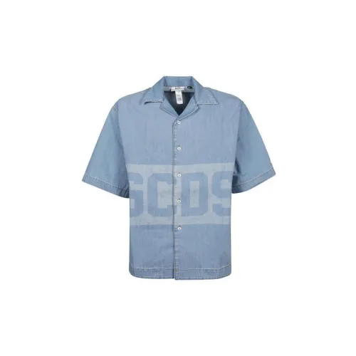 GCDS Shirts Men Blue