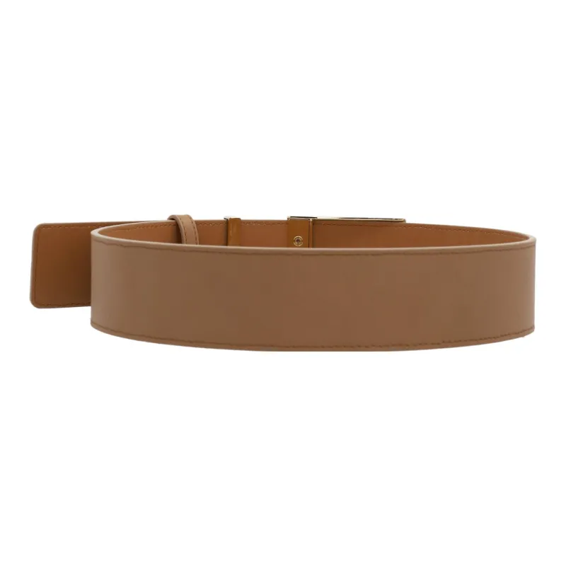 Elisabetta Franchi Leather Belts Unisex Brown-1