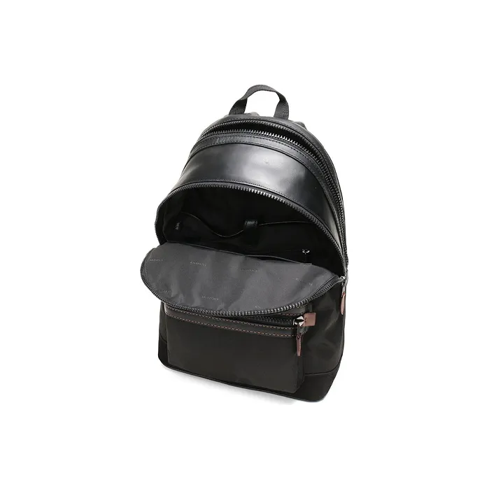 COACH Academy Leather Backpack Large Size Men's Black-5
