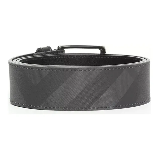 Burberry London Check And Leather Belt 1.6 Width-3