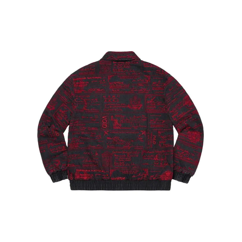 Supreme Checks Embroidered Denim Jacket-1