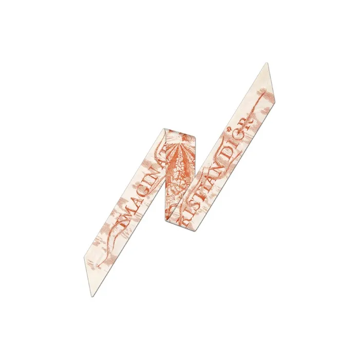 DIOR Silk Scarves Women's Dark Orange-1