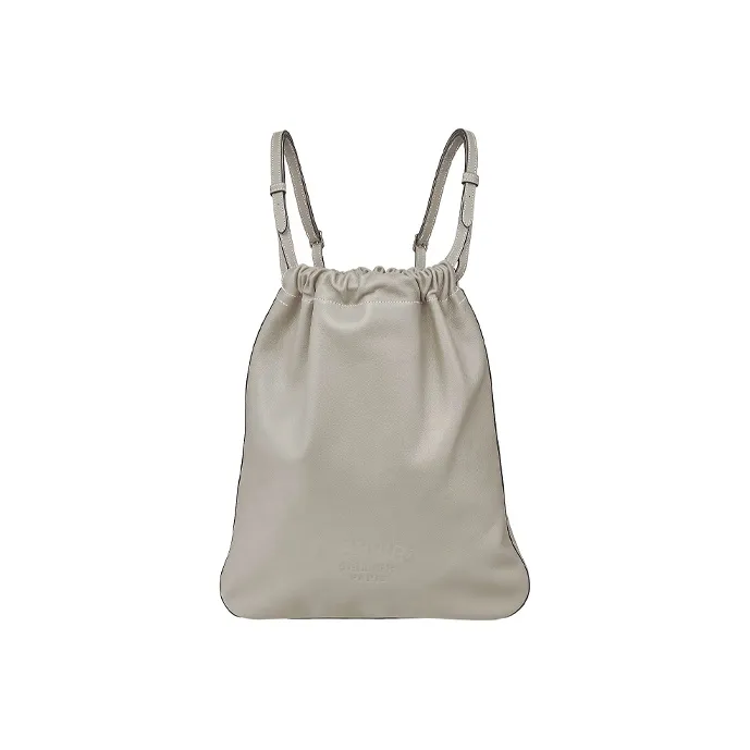 HERMES Evercolor Calfskin Backpack Women's Concrete Gray-0