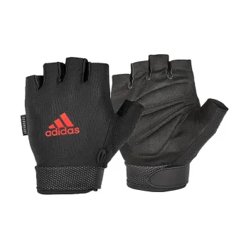 Adidas Polyester Gloves Unisex Red Black