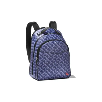 MONTBLANC Leather Backpack Medium Size Men's Blue