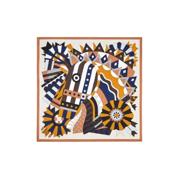 HERMES Silk Scarves Women's Saffron