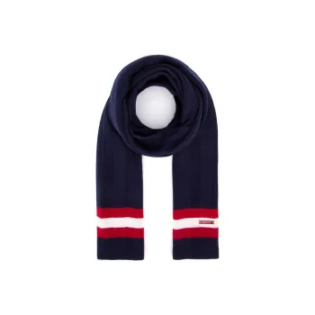 BALLY Striped Logo Detail Scarf