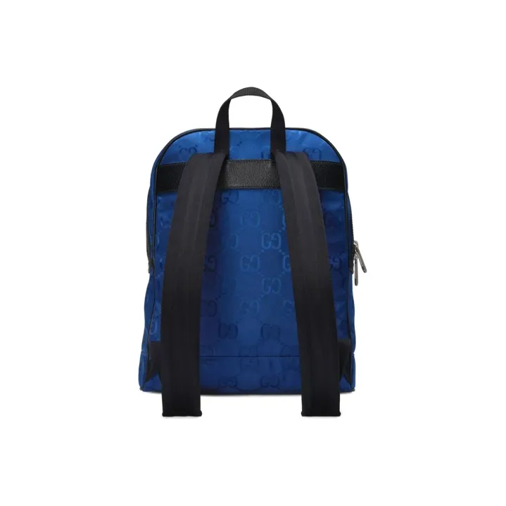 GUCCI Off The Grid Leather Logo With Leather Backpack Unisex Blue/Black-2
