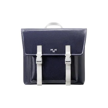 MAH Cotton Satchel Bag Backpack Regular Unisex Denim Blue