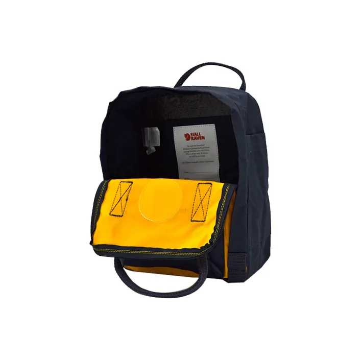 Fjallraven Vinylon Backpack Regular Unisex Sea Blue Warm Yellow-3