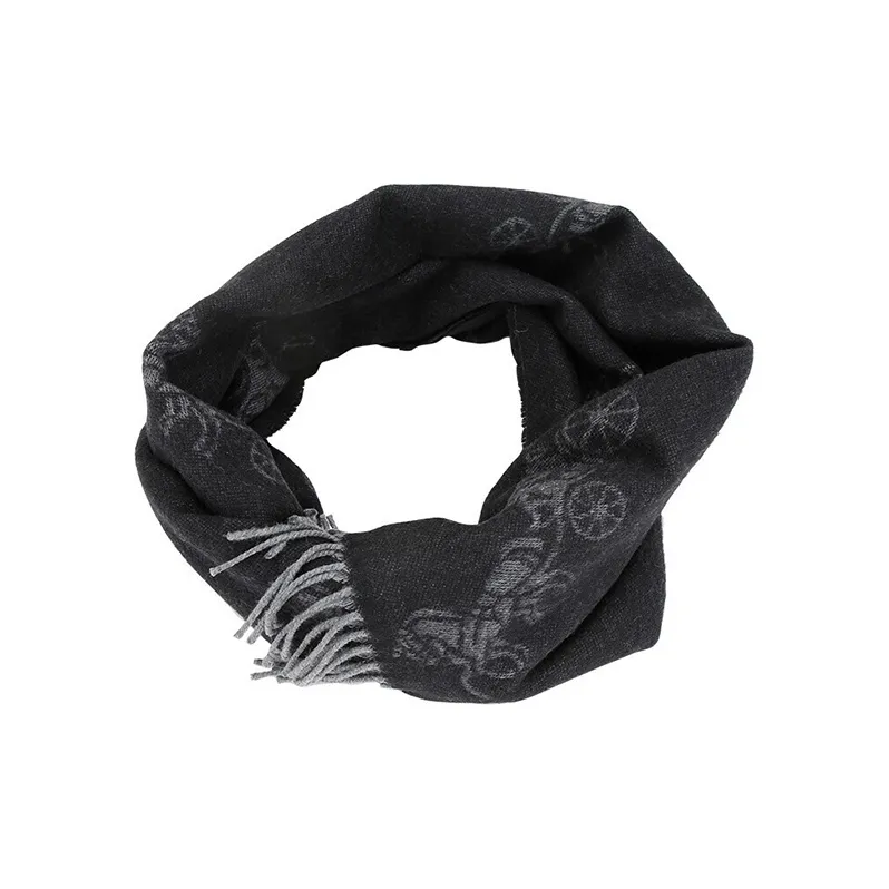 COACH Wool Cashmere Knit Scarves Unisex Black-3