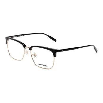 MONTBLANC Plate Frame Metal Browline Eyeglass Frames Unisex