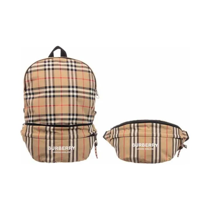 Burberry Convertible Belt Bag Vintage Check And Icon Stripe Archive Beige-3