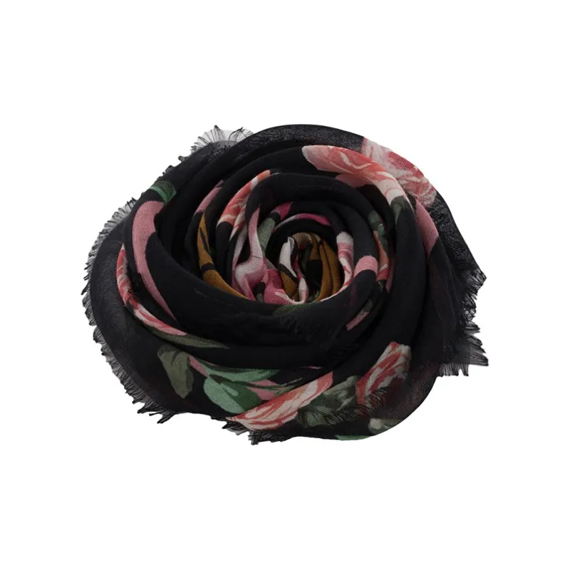 MOSCHINO Teddy Silk Scarves Women's Black/Red-1